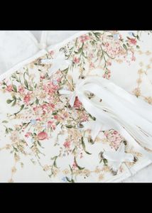 Off White Tie Up Corset Top