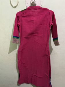 Pink Embroidered Kurta