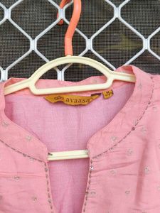 Pink Cotton Kurta