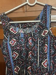 Patterned Sleeveless Dress