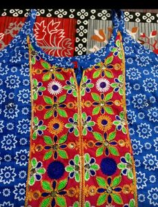 Blue cotton Kurta Set