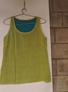Teal &amp; Yellow Reversible Tank Top (M)