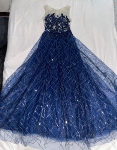Navy Blue Banquet Evening Dress