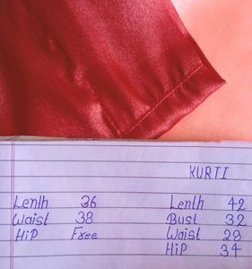 Girls Silk Trouser Kurti Set