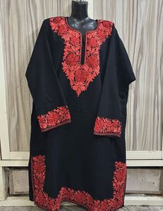 Embroidered Black Kurta