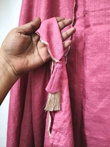 Dusty Rose Pink Indo Era Kurta Set With Dupatta