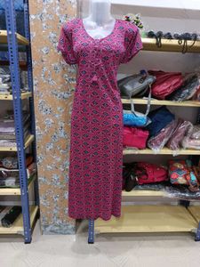 Patterned Maxi Nighty -M Size