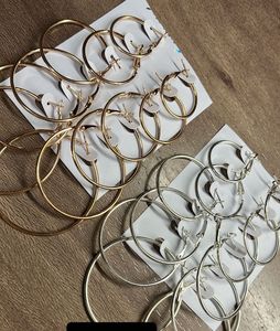 anti tarnish hoop earrings 12 pieces