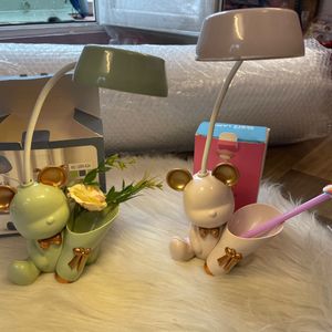 fixed price strictly no coin and swap comments on this will b ignored Beautiful 3 In 1 Lamps With Sharpeners And Pen Stand Attached