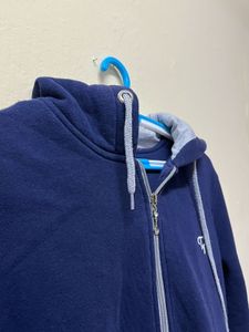 Navy Blue Zip-Up Hoodie