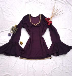 Desi Y2k Corset Georgette Kurti💜