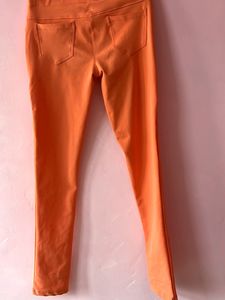 Orange Stirrup Pants