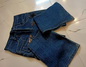 Vintage denim baggy jeans for women