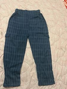 Unisex Plaid Cargo Pants