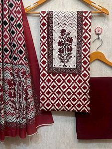 Cotton Unstitched Dress Set