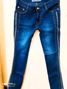 Stylish Embroidered Denim Jeans