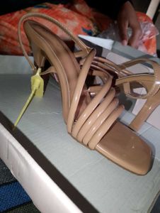 Nude Heels with Ankle Strap