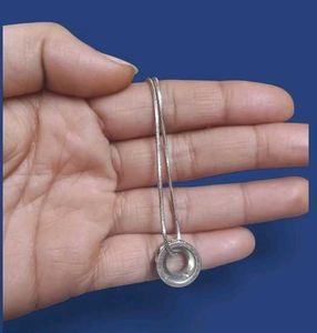 Big Wheel Rotatable Silver Stainless Steel Pendant