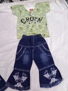 New Baby Girl Top and Jeans Set