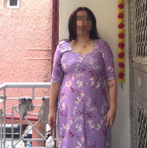 Beautiful Satin Floral Kurta