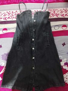 Denim Button-Down Dress