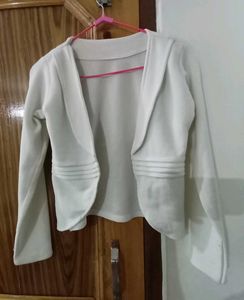 Floral &amp; Polka Dot Jacket with White Sleeves