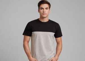 Color Block Tee - Black &amp; Grey