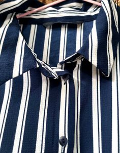 Striped belted casual Dress