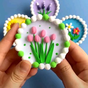 Clay Flower Magnets 🌷