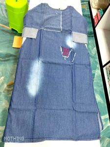 Denim Look Kurta