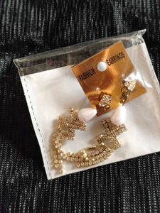 Vintage Pearl &amp; Rhinestone Dangle Earrings