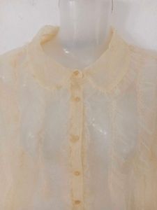 zara sheer organza shirt