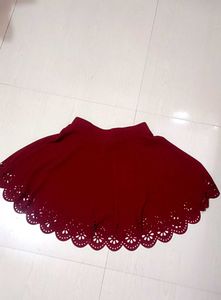 Maroon Stylish Skirt