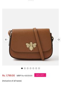 Accessorize London Women's Brown Crossbody Bag