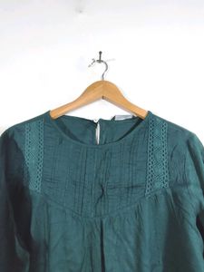 Emerald Green Lace Top