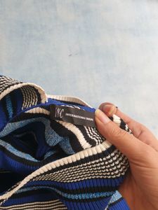 Striped V-Neck Top &amp; Jeans