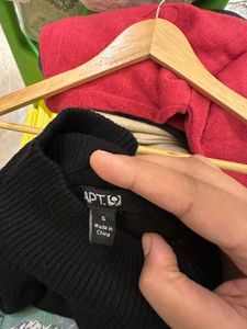 Winter Black Dress With Sequence