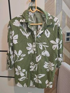 Olive Green Floral Co-ord Set