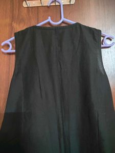 Black Colour Gold Work Kurti