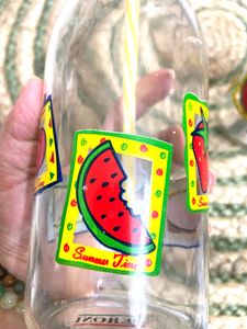 2 Mason Bottles With Straw