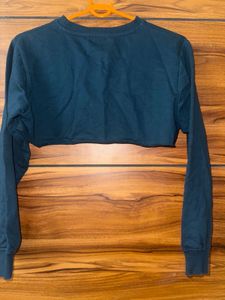 Cropped Sleeve Sweatshirt