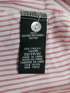 Red and white striped shirt