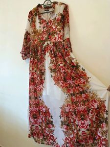 🥀Floral Printed Korean Dress 😍🫰👗