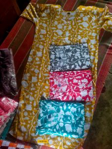 Floral Print Kurta For Single Peice 300/-