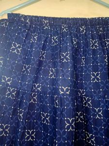 Women&#39;s Blue Flared Skirt