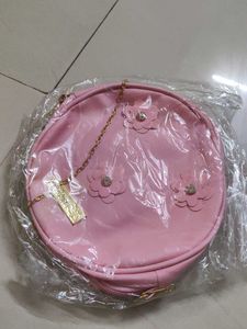 Pink And Gold Brand New Sling Bag For Women