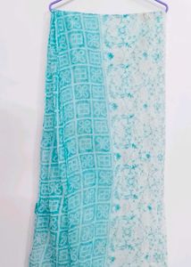 Beautiful White & Blue Dupatta