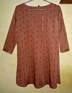 BROWN SHORT KURTI