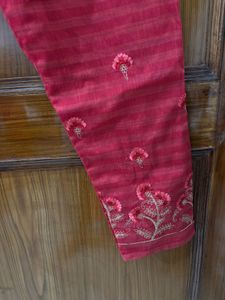 Red co ord set with dupatta