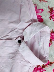 Pink Long Sleeve Button-Down Shirt
